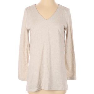 J Jill‎ Oatmeal Heather V-Neck Top NWT Small Petite